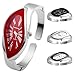 Top Plaza Fashion Women's Leaf Bangle Cuff Bracelet Analog Watch, Silver Tone, White