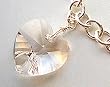 Swarovski Crystal Heart Charm (clear)