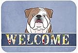 UPC 638508000101 product image for Caroline's Treasures BB1405CMT English Bulldog Welcome Kitchen or Bath Mat, 20 b | upcitemdb.com