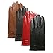 Luxury Lane Women's Cashmere Lined Leather Gloves with Bow