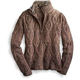 Ombre Full-Zip Cable Cardigan