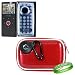Flip Mino HD 2nd Generation Flip Video TPU Camera Carrying Case Pouch Sleeve-- ( RED ) + CLEAR TPU Flip Mino HD 2G Skin + Flip Mino HD 2G Screen Protector + Vangoddy tm, Live*Laugh*Love wrist band!!!