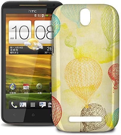 Phone Case For HTC One SV - Vintage Hot Air Balloons Back Hardshell