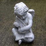 from Capstern Angel Cherub Holding A Violin - Garden Ornament / Statue