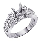 14K White Gold 1 1/4 ct. Diamond Semi Mount Engagement Ring