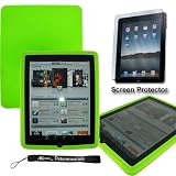 Premium anti-slip high quality Green skin case for Apple iPad 3G tablet / Wifi model 16GB, 32GB, 64GB. Apple iPad Accessories+ Includes a 4-inch eBigValue
