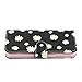 iPhone 6s Plus Case, Dimaka Cute Floral Pattern PU Leather Wallet Folio Cover [Cash Cards Slots Compartment] [Flip Kickstand] with Strap Hole Protective Purse Case for iPhone 6S Plus 5.5” black daisy