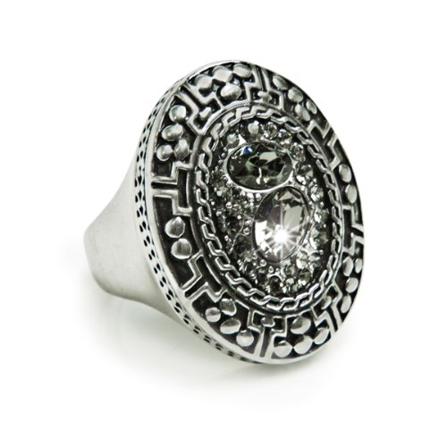 Schmuck-Art Damen-Ring Gloria Anticsilver/ Bl.Diamond 60 27444 Preisvergleich