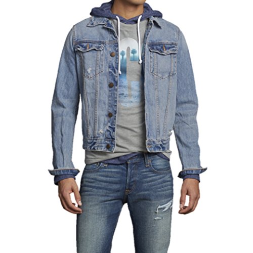 Hollister Men's Denim Jacket White Point Medium Apparel Accessories