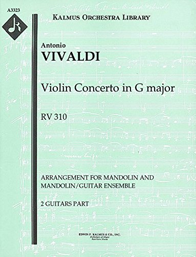 Violin Concerto in G major, RV 310 (Arrangement for mandolin and mandolin/guitar ensemble): 2 guitars part (Qty 3) [A3323]