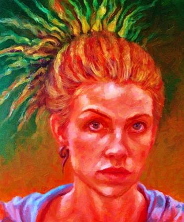Custom Order #Q3-89F, Oil on Canvas, Custom Painting of The Person You Love, For 1 Person of Customer's Choice, Style: Photo-Realism, with Signature Text 