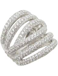 14k White Gold  3.75ctw Diamond Cocktail Ring 17075 Size 7.75