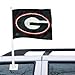 Rico Industries NCAA Georgia Bulldogs - Black Car Flag with included Pole 16 x 19.5-
