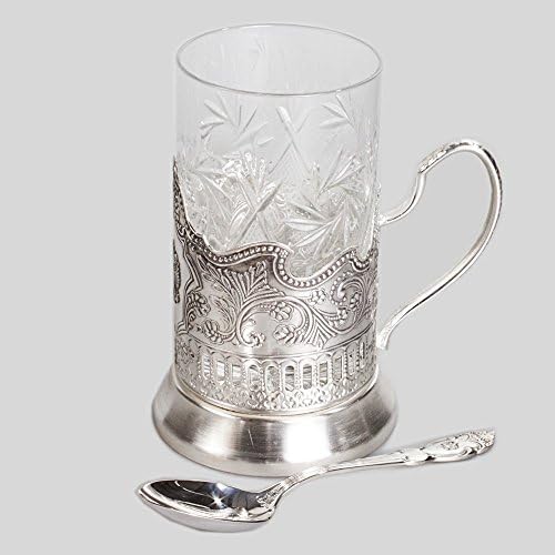 Russian Federation Coat of Arms Silver-Plated Tea Glass Holder
