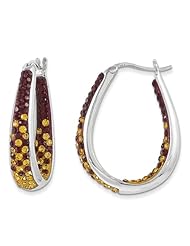 Sterling Silver Swarovski Elements Washington D.C. Spirit Earrings