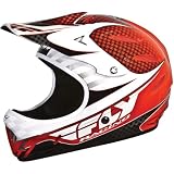 Fly Racing Lancer Youth Full Face Bike Racing BMX Helmet - Red/White / Medium