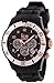 Ice-Watch Men's CH.RG.B.S.09 Chrono Collection Gold Bezel Black Strap Watch