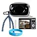 Camera Case Glossy Hard Candy for Fujifilm Finepix A350, A500, A600, A700, F10, F100fd, F20 + Ultra Flex Tripod + Screen Protector + Wisdom * Courage Wristband