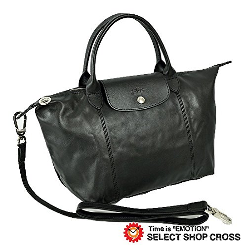 LONG CHAMP ロンシャン ミニトートバッグ ハンドバッグ ル プリアージュ キュイール S 折りたたみ レザー ブラック 1512 737 001 画像