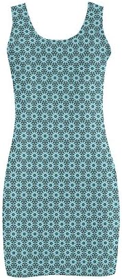Burrows Custom Vintage Women's Polyester Graceful Vest Dress Blue