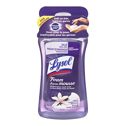 Lysol Touch of Foam Foaming Hand Soap Refill, Creamy Vanilla Orchid, 25 Ounce