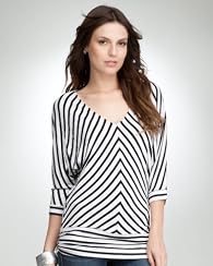 Mitered Multi Stripe Dolman Top