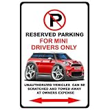 Mini Cooper Clubman Car-toon No Parking Sign