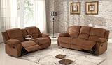 2pc Traditional Modern Recliner Fabric Sofa Set, MH-8116-S1
