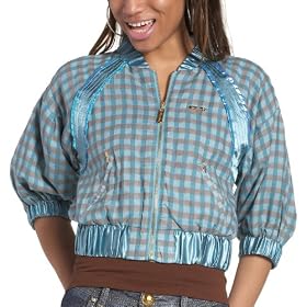 Buy Apple Bottoms Juniors' Summer Plaid Jacket With Piping Detail by Apple Bottoms