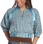 Apple Bottoms Juniors' Summer Plaid Jacket With Piping Detail,Malibu Checkers,Medium