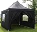 4.5mtr x 3mtr BLACK Pop Up Gazebo with Four side panels and bag Image