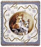 Welsh Corgi Tapestry Throw
