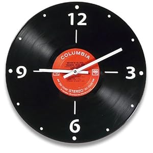 Vintage Vinyl LP Record Wall Clock, Jazz Genre Vintage Vinyl LP Record Wall Clock, Jazz Genre