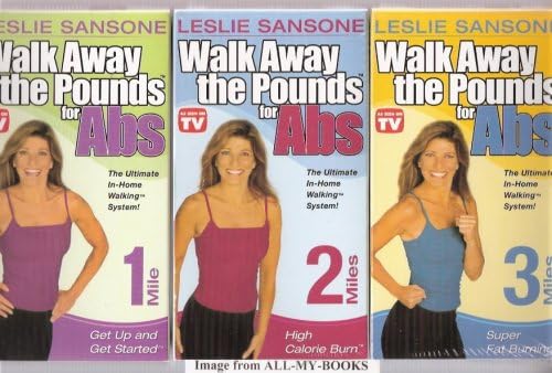 Walk Away the Pounds for Abs [3] VHS: 1. Get Up and Get Started ...2. High Calorie Burn... 3. Super Fat Burning "The Ultimate In-home Walking System" (VHS)
