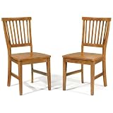 Home Styles Arts and Crafts Wood Side Chair in Cottage Oak Finish (Set of 2)