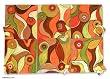 Placemats and coasters, 'Dancing Leaves' (set for 6)