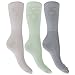 Womens/Ladies Wide Fit Diabetic Socks With Easytop Comfort Grip (Pack Of 3)