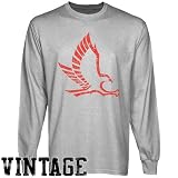 NCAA Hartford Hawks Ash Distressed Logo Vintage Long Sleeve T-shirt