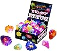 Kangaroo's Flashing LED Light Up Toys, Bumpy Rings, 18-Pack