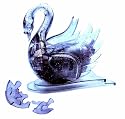 HCM Kinzel 3021 - Crystal Puzzle: Schwan schwarz