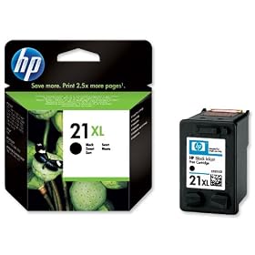 Hewlett Packard [HP] No. 21XL Inkjet Cartridge Page Life 475pp 12ml Black Ref...