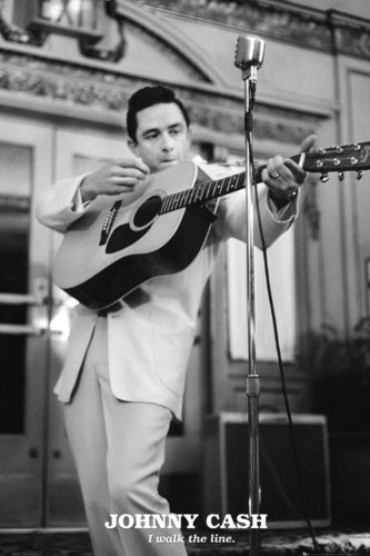 1art1 Empire 317490 Jonny Cash - Walk The Line - Musik Poster Plakat Druck - 61 x 91.5 cm