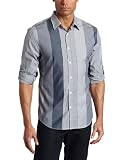 Perry Ellis Men's Long Sleeve Variation Stripe Woven Shirt