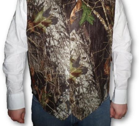 Formal Camo Vest Mens Mossy Oak or Realtree Tux Vest as seen on Duck Dynasty (Mossy Oak Break Up Vest, 3XL Mens Chest 55-57)