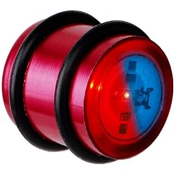 16mm Red Anodized Titanium Blinking Plug