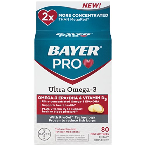 Bayer Pro Ultra Omega-3 Soft Gels, 80 Count