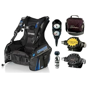 Cressi Scuba Diving Gear Equipment's Package Set, BC Regulator Octopus 2 Gauge Console with Bag