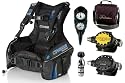 Cressi Scuba Diving Gear Equipment's Package Set, BC Regulator Octopus 2 Gauge Console with Bag