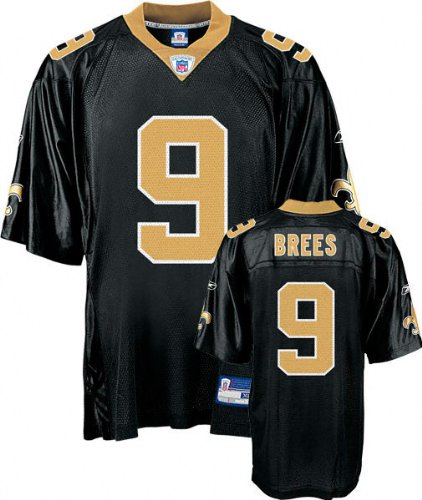 Drew Brees #9 New Orleans Saints (XL) Reebok Onfield Authentic Black Jersey