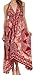Sakkas Women's Batik Medallion Handkerchief Hem Adjustable Dress